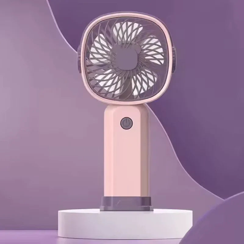 Portable Mini Fan USB Rechargeable with Phone Stand - Clarify.pk